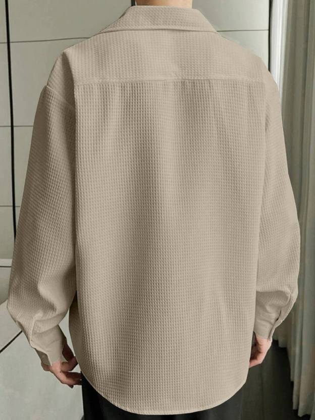 Men Regular Fit Checkered Spread Collar Casual Shirt